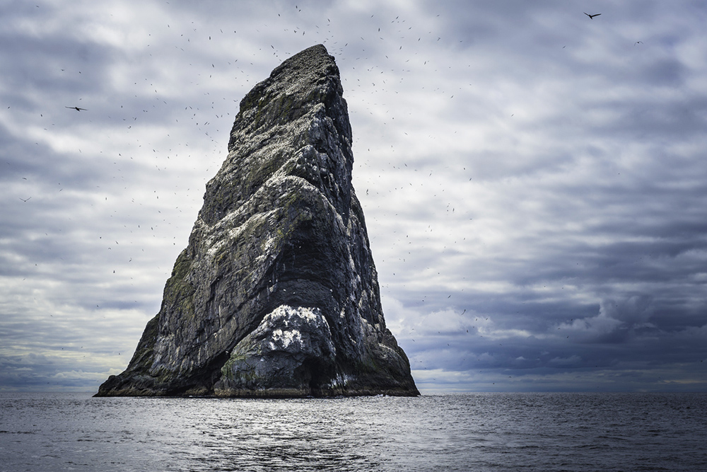 Stac Lee rock formation on St Kilda