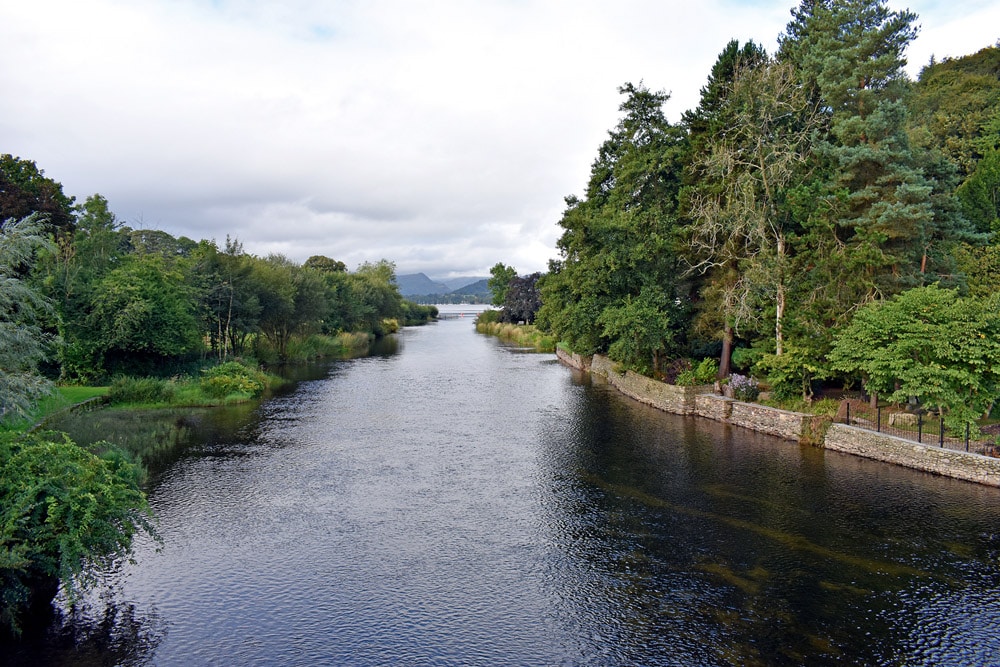 The River Eamont is fed from Ullswater at Pooley Bridge.
