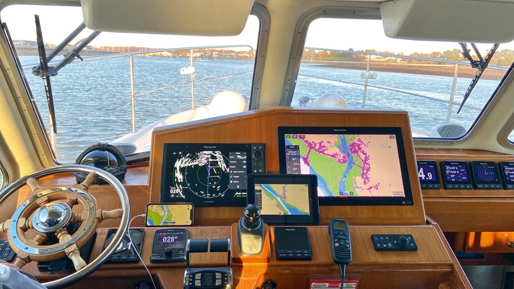 Planning a route - view from the helm
