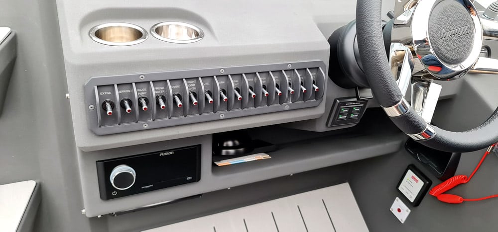 Flight deck traditionally styled switches.