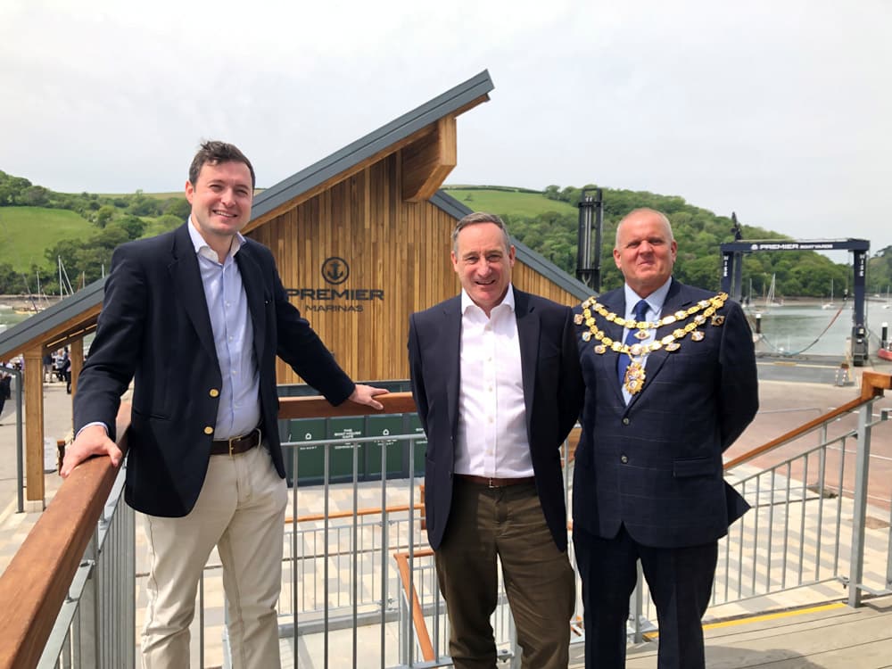 Premier Marinas CEO Pete Bradshaw was joined by Anthony Mangnall MP and the Mayor of Dartmouth, Cllr. David Wells