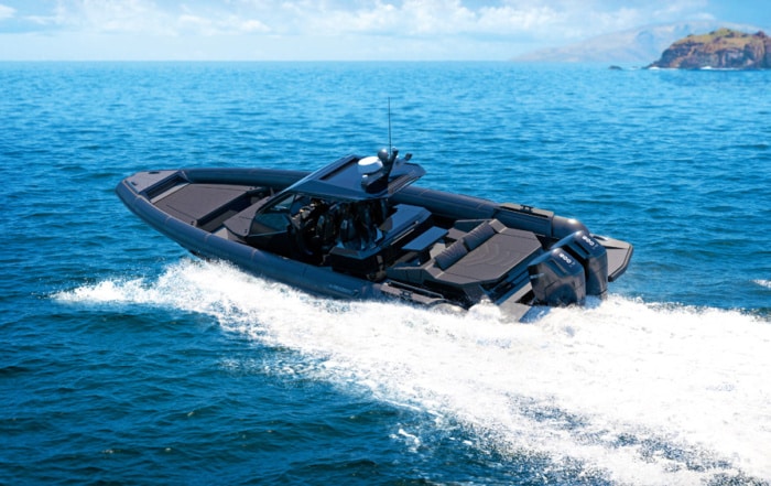 Technohull Omega 48 on the water