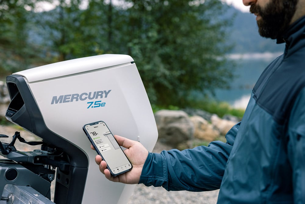It links to Mercury’s new marine app.