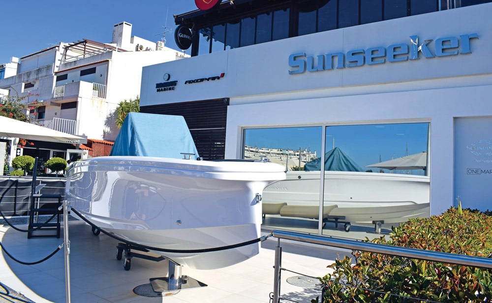 The Sunseeker dealership located on the quay.