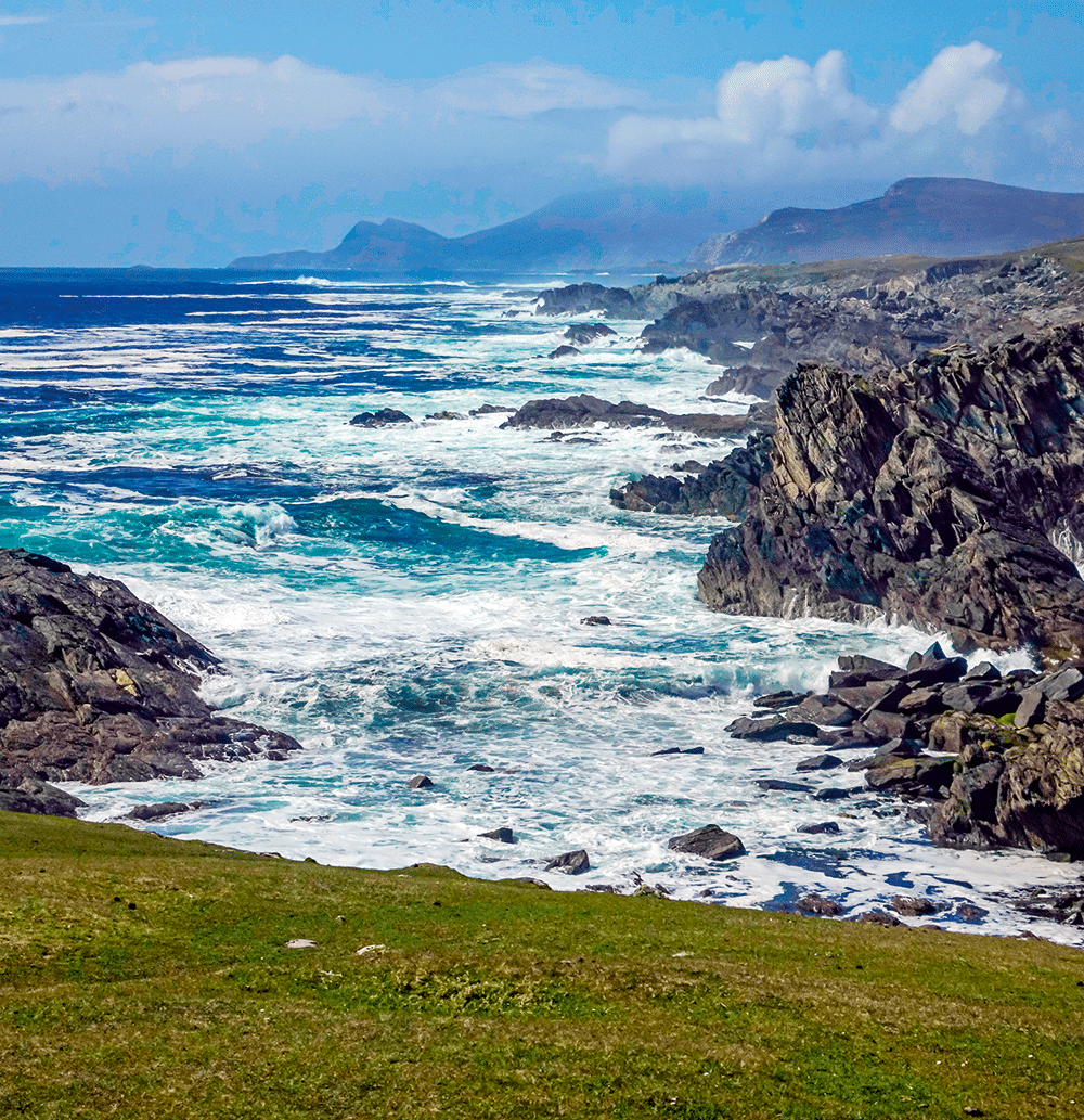 Waves crash at Inisherin, Achill Island, Ireland.                               © Tony Conion shutterstock