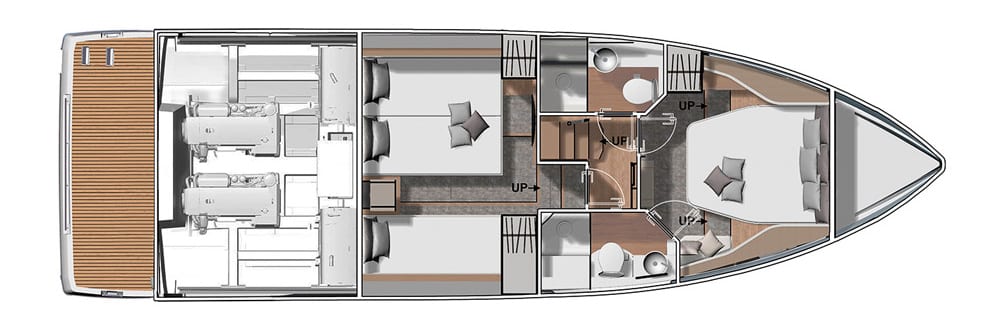DB43 Jeanneau cabin layout