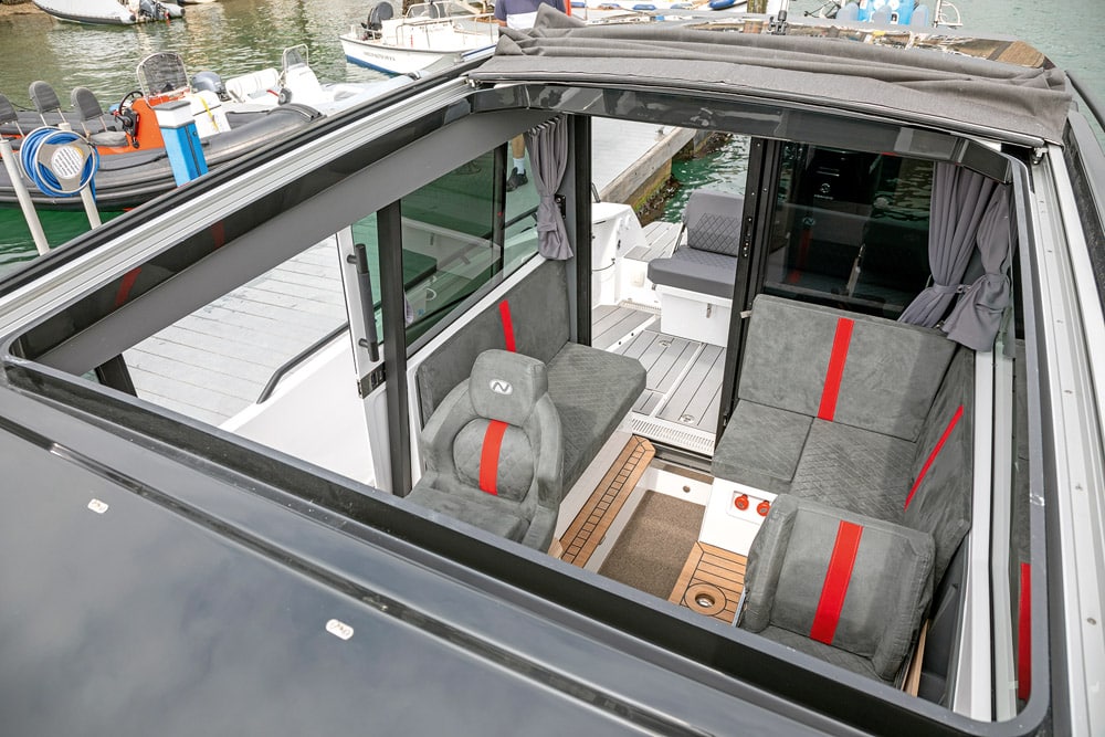The volumnous sunroof.