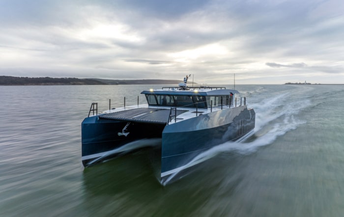 Hybrid-powered Archipelago catamaran