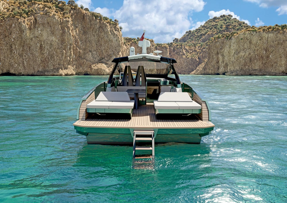 This boat’s lines are truly uncluttered. Wallypower50 Wally Power 50