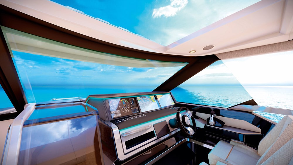 Saxdor 400 GTC - The helm position is well elevated.