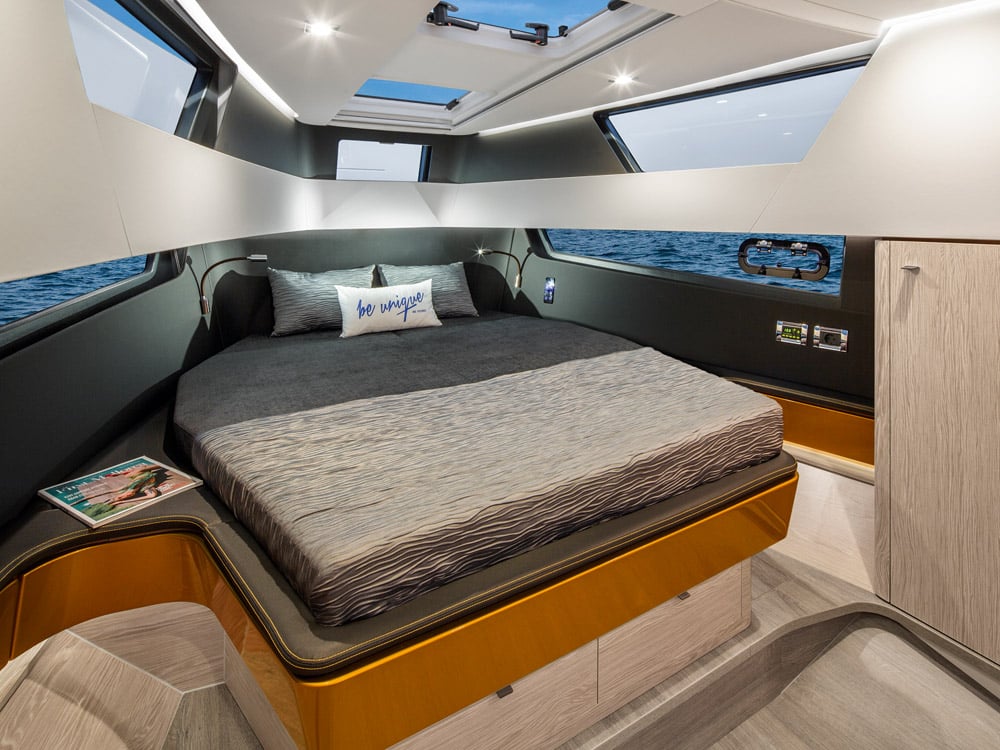 Fjord 41 XP - Plenty of natural light in the master cabin.