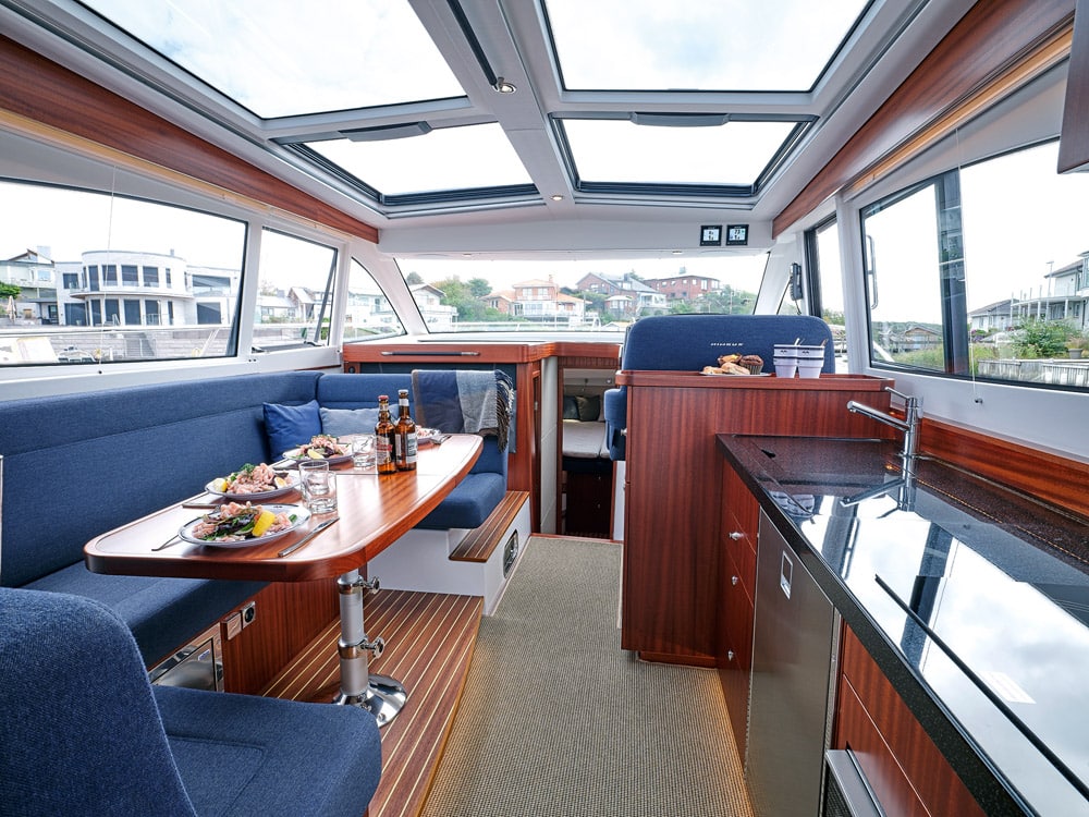 The huge sunroof and windows provide the saloon with loads of light