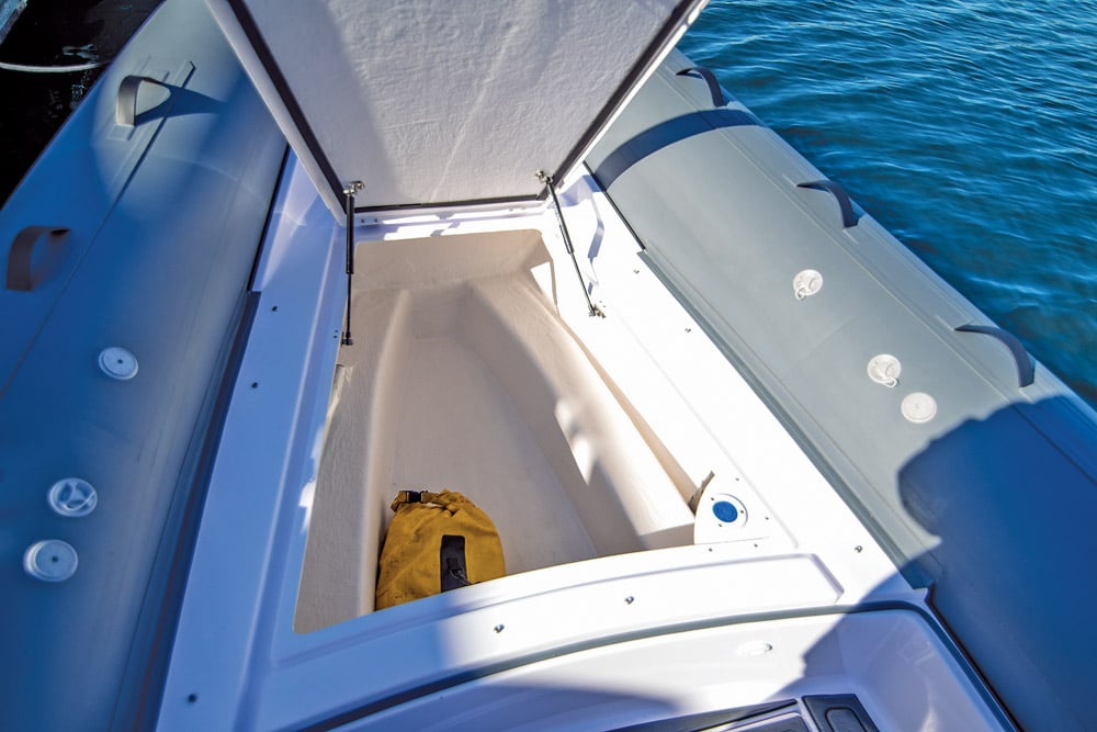 A deep forward locker.