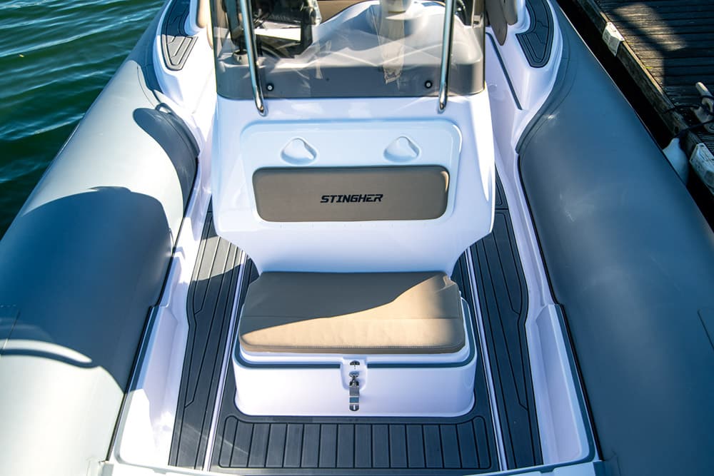 The obligatory forward seat hides more storage.