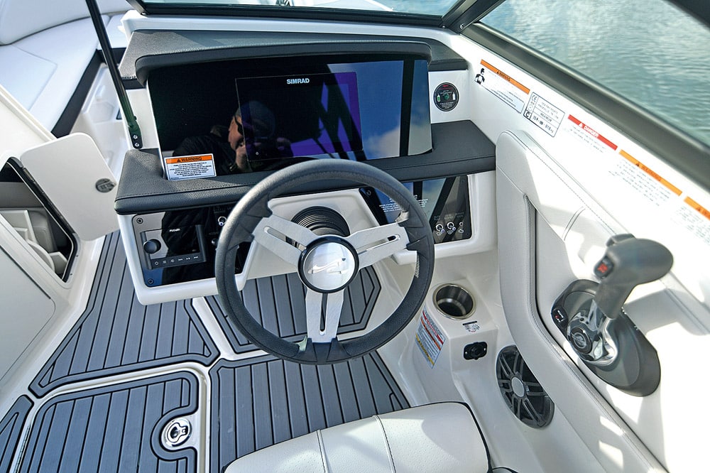Sea Ray - The helm set-up works best seating.