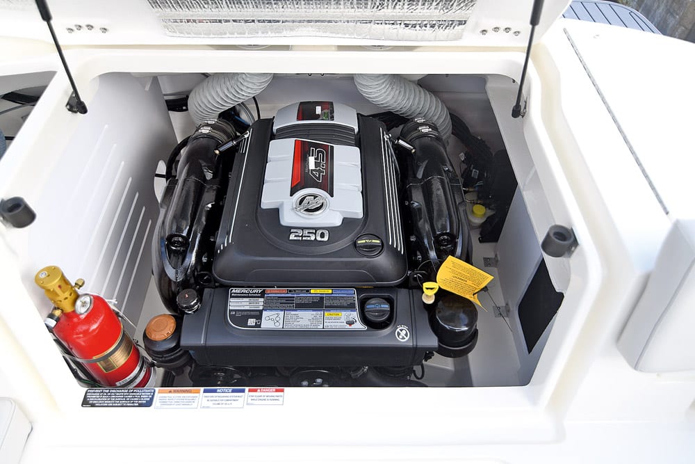 Sea Ray - The 4.5L V6 MerCruiser has good access to all service items.