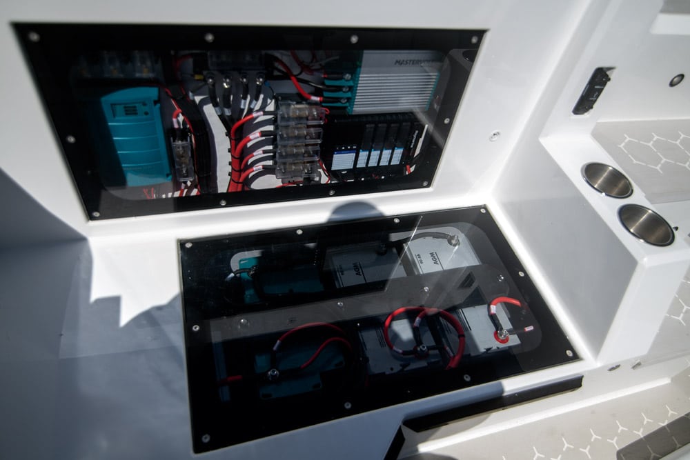 Ring 1080 Trophy. All systems are easily accessible under the cockpit seating.