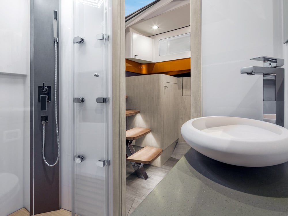 Fjord 41 XP - The heads - spacious and contemporary.