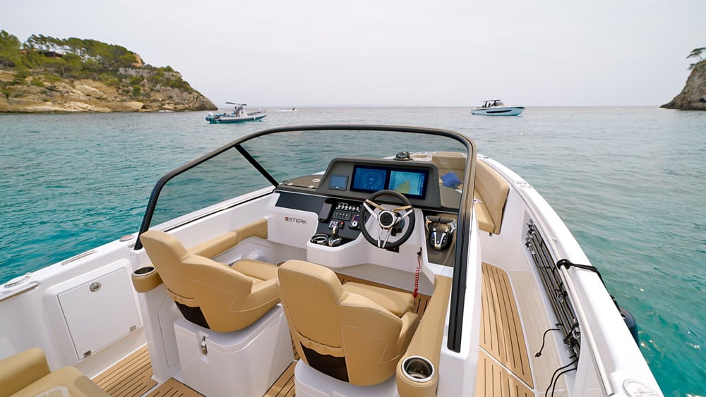 The enclosed helm provides a high degree of security.