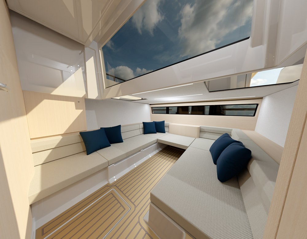 This aft cabin is cleverly designed.