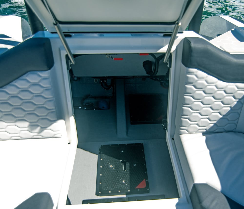 Ring 1080 Trophy. There is plenty of storage aft.