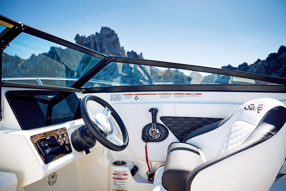 Cup holders and Fusion speakers are everywhere.