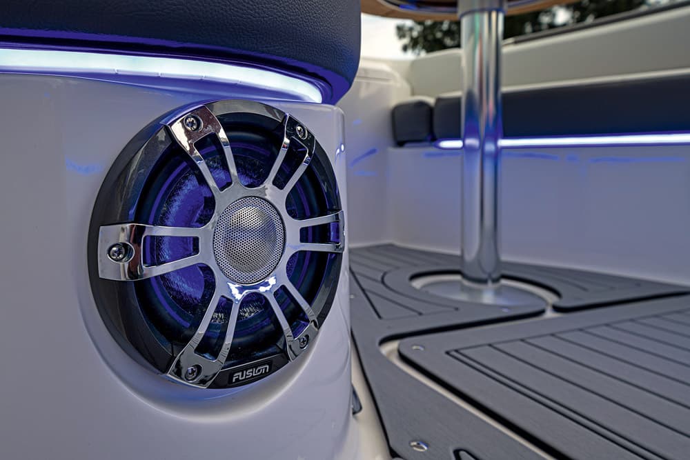 These Fusion speakers have ambient lighting