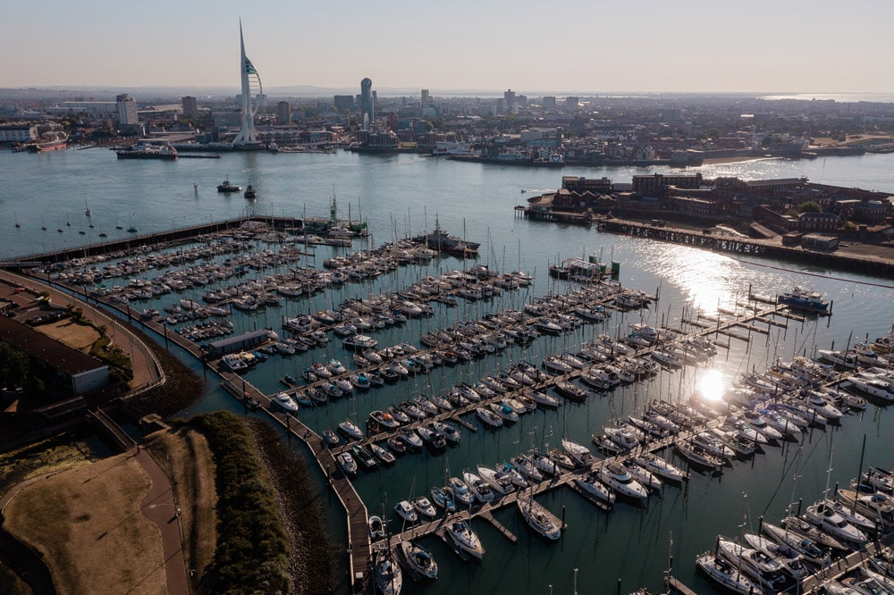 Haslar Marina - aerial view