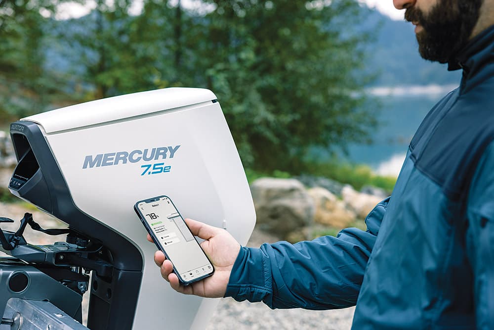 This Mercury Avator 7.5e links to Mercury’s new marine app. 