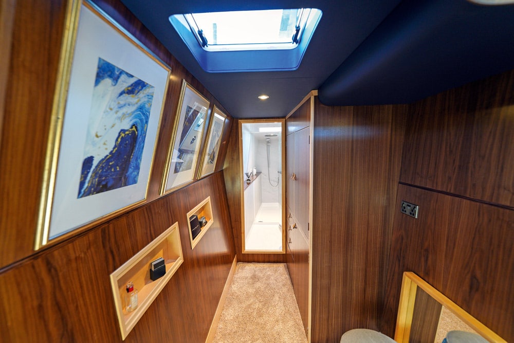 Lashings of teak, fitting with the more traditional sea-keeping vessels.