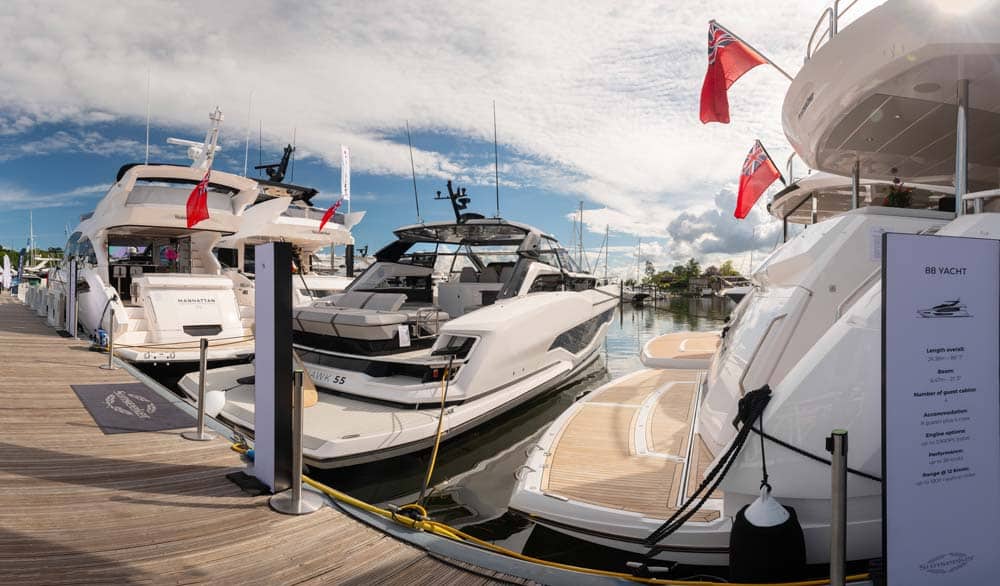 Premium craft at a premium location, at the British Motor Yacht Show