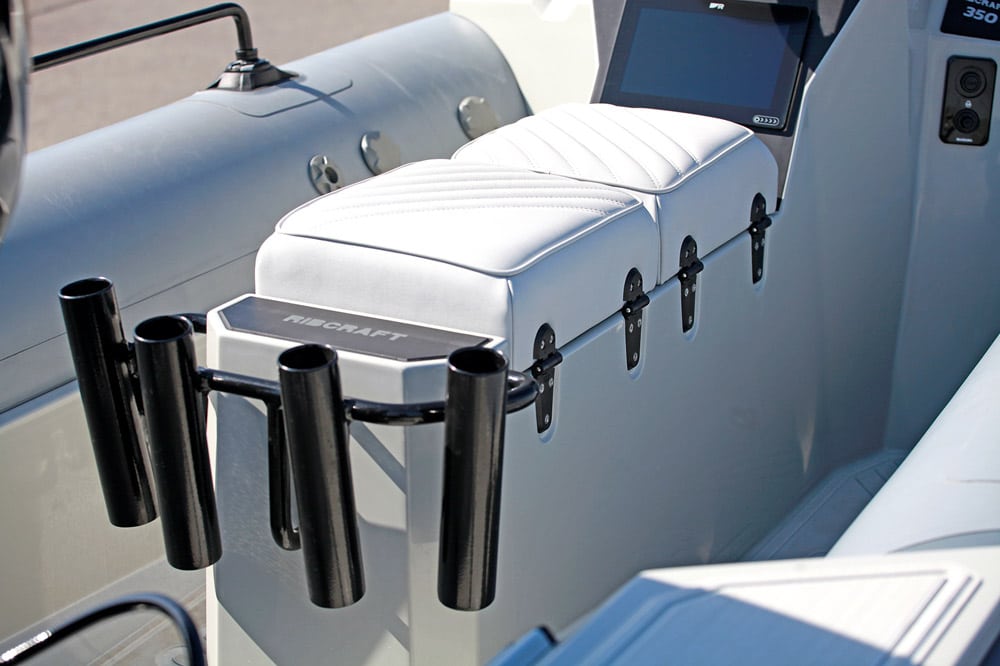 Ribcraft Leisure 350 - Railblaza rod holders.