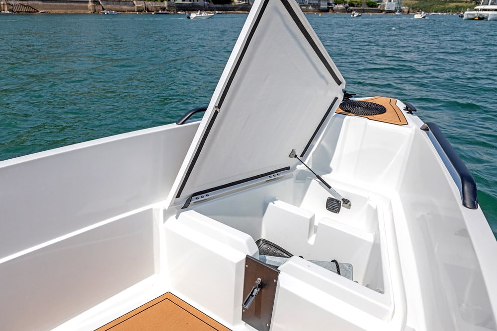 Plenty of dry storage in the bow.