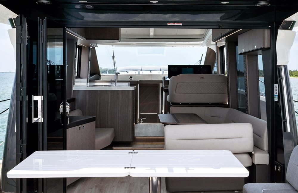 Continuity between the saloon and the cockpit.