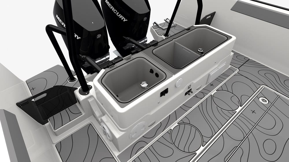 Zodiac X10CC. Aft baitwells are an option.