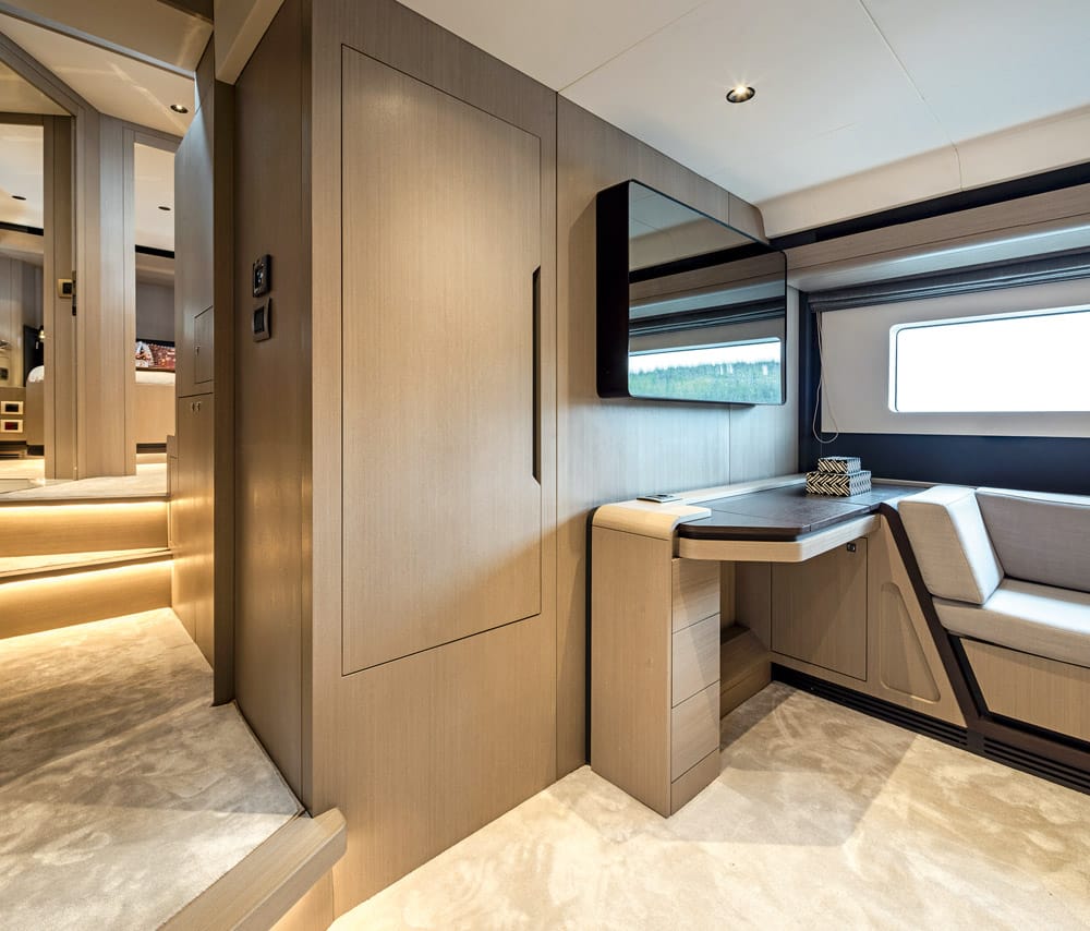 The joinery is clinically clean. Sirena 48