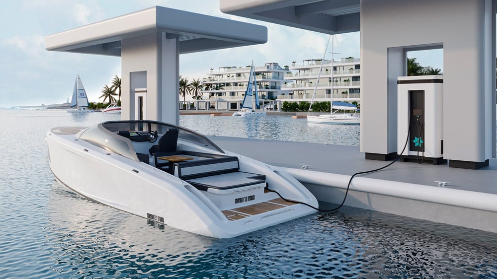 The British built electric Furyan F35 incorporates a range extender, in the form of a 120hp diesel generator.