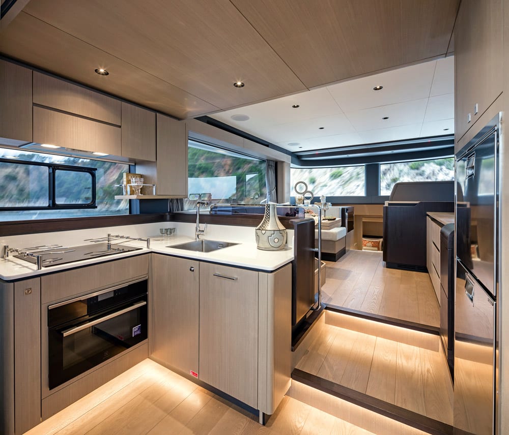 Few 48-footers have a galley like this. Sirena 48