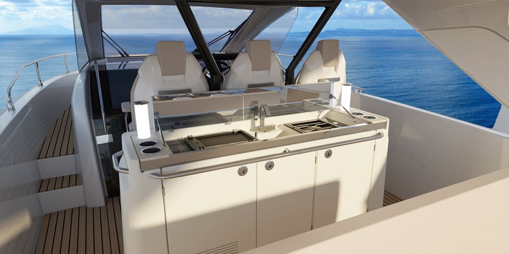 A serious galley for a 37-footer.