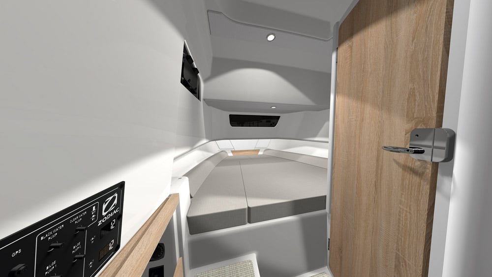 Zodiac X10CC. A cosy cabin but effective nevertheless.