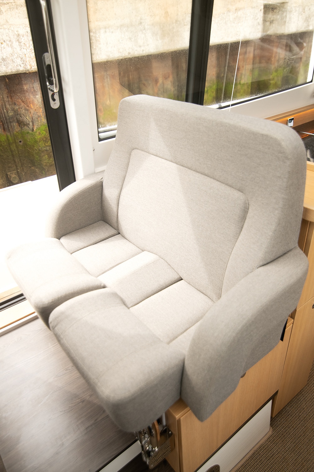 The carbon beige upholstery option.
