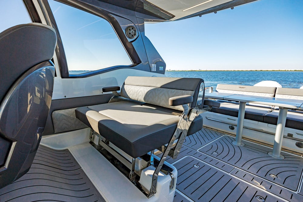 The bow section has plenty of sunbathing space.