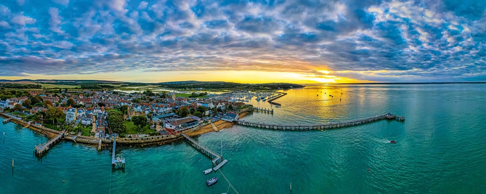 Aerial view of Yarmouth Isle of White. © Alexey_Fedoren - istockphoto