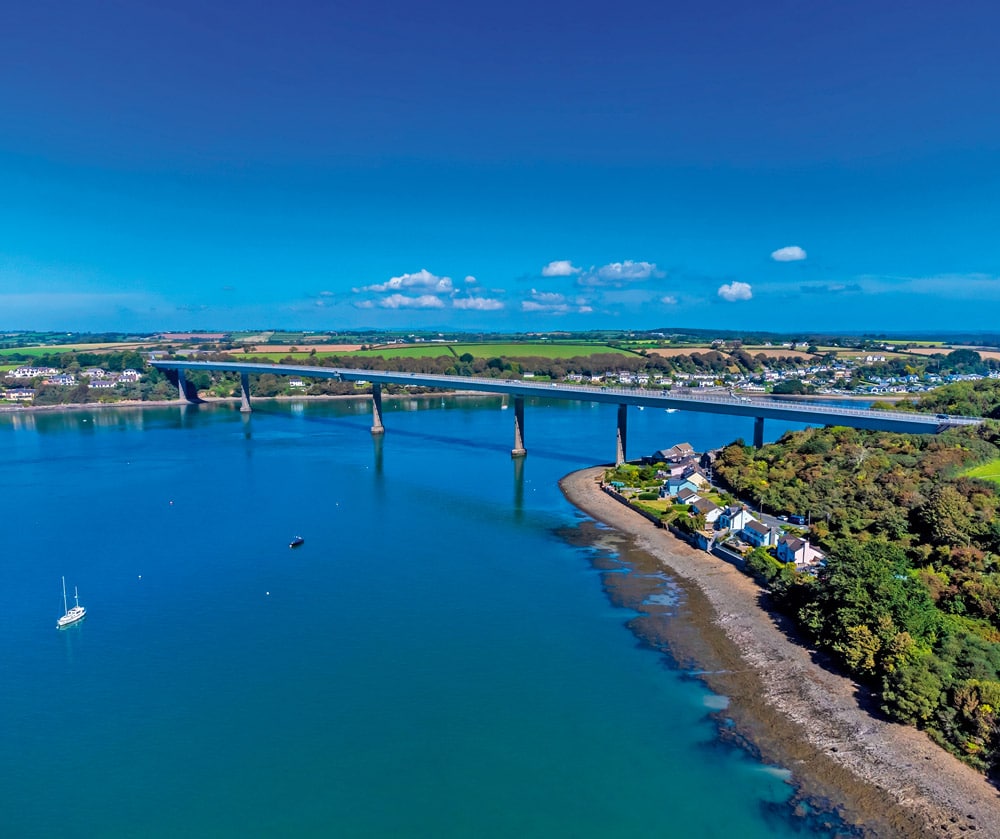 The River Cleddau towards the bridge at Pembroke Dock ©Shutterstock