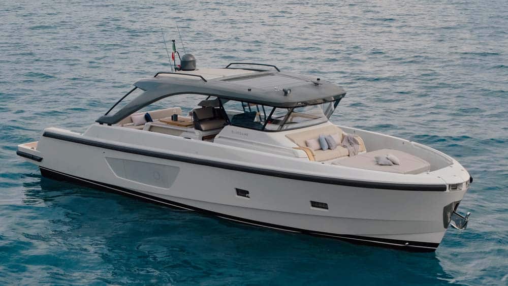 BG54 exterior. Bluegame at Palma International Boat Show