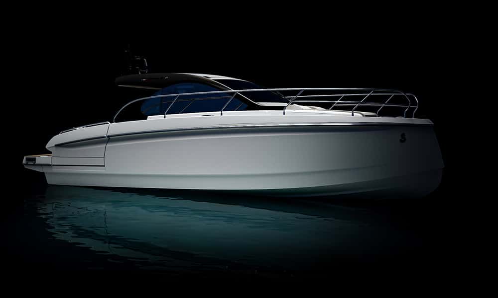 CAD image of a new model in Beneteau's Gran Truismo Range.