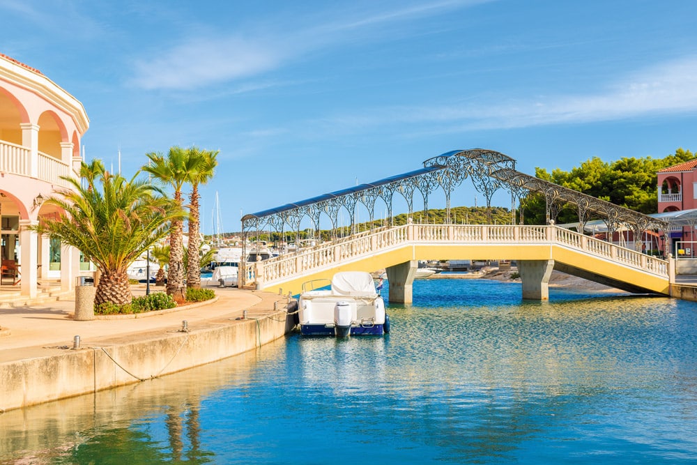 Bridge over canal in Rogoznica port, Dalmatia. iStock © pkazmierczak
