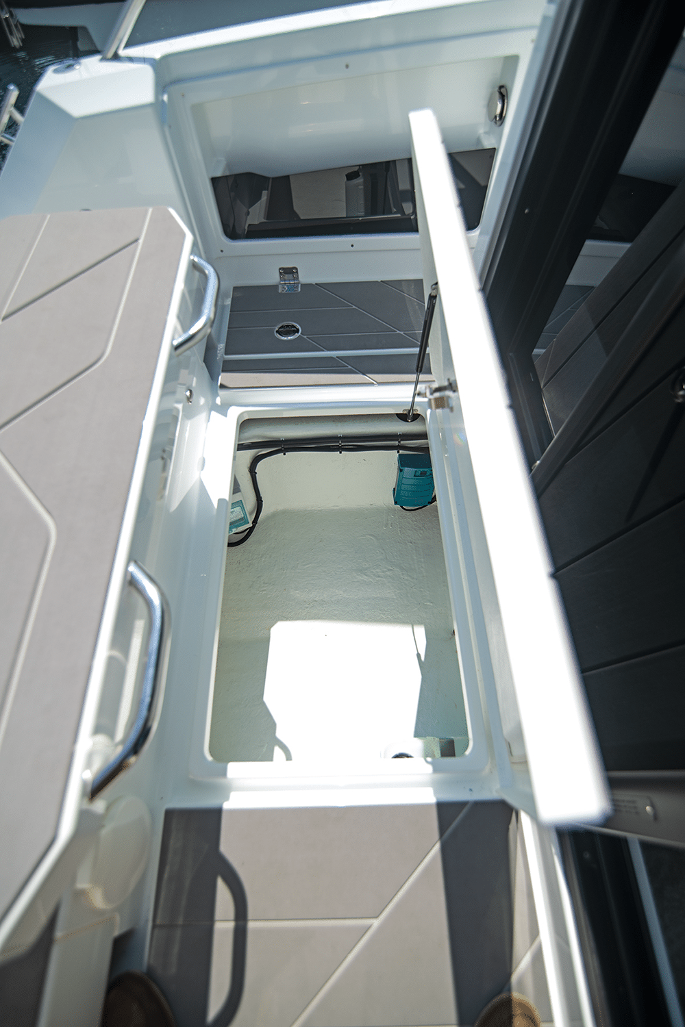 A large cockpit locker.