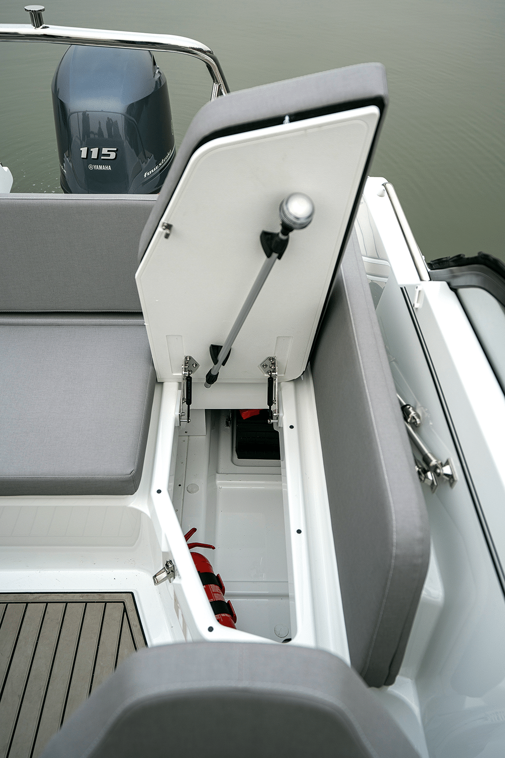 Yamarin - Every locker hatch has a gas strut.