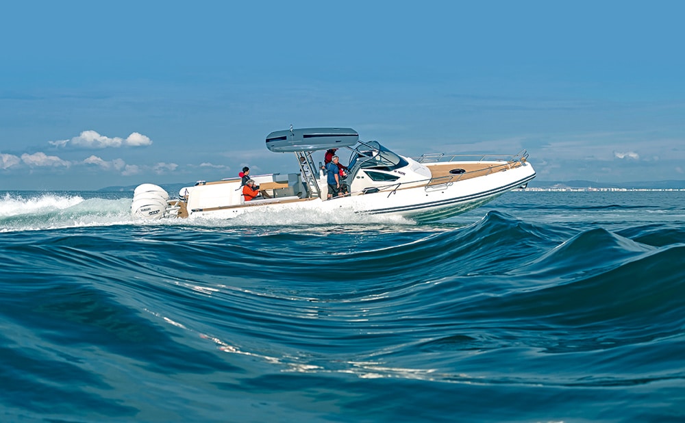 Tempest 44. Marine electric and hybrid propulsion. Four strokes are the only option for offshore.